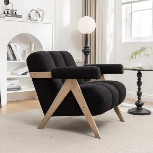 Nordic Zenith Bouclé Upholstered Accent Lounge Chair