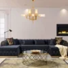 Nova Luxury Tufted Velvet U-Shaped Sectional