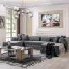 Nova Luxury Tufted Velvet U-Shaped Sectional