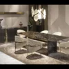 Opulent Noir Luxury Marble Dining Table