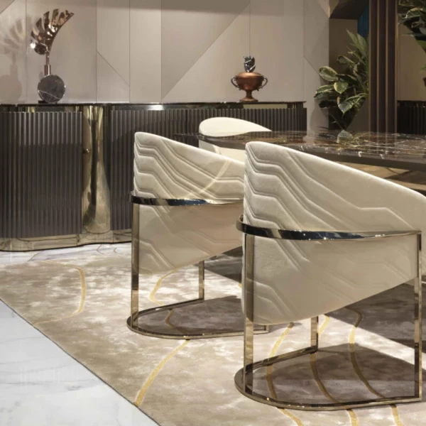 Opulent Noir Luxury Marble Dining Table