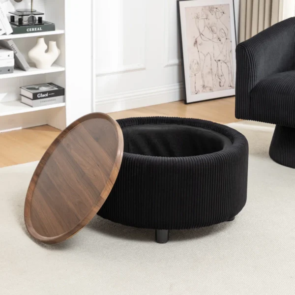 Pietsch-Velvet Round Modern Coffee Table