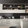 Modern Modular Kitchen, Minimalist Italian Kitchen, Luxury Kitchen Cabinets, Open Concept Kitchen Design, Matte White Modular Kitchen, Contemporary Kitchen Furniture.