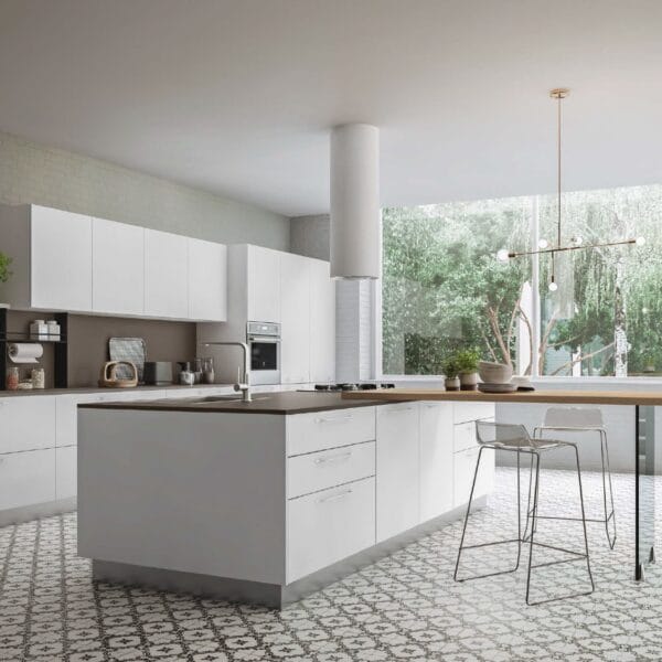 Plana Zenith Minimalist White Modular Kitchen
