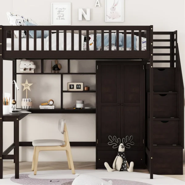 Playhouse Inspire All-in-One Storage Full Loft Bed