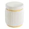 Raphael Fluted Modern Velvet Ottoman
