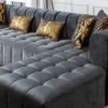 Ritz Glam Channel Tufted Velvet U-Shaped Sectional