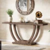 Rustic Farmhouse Curved Base Console Table