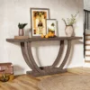 Rustic Farmhouse Curved Base Console Table