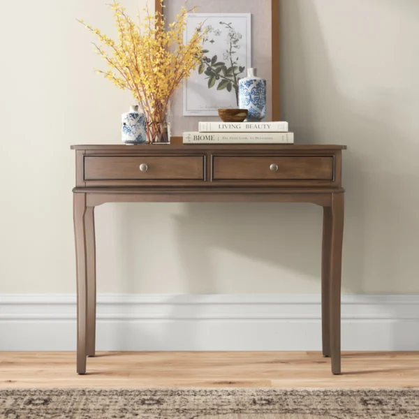 Rustic Solid Wood Storage Console Table