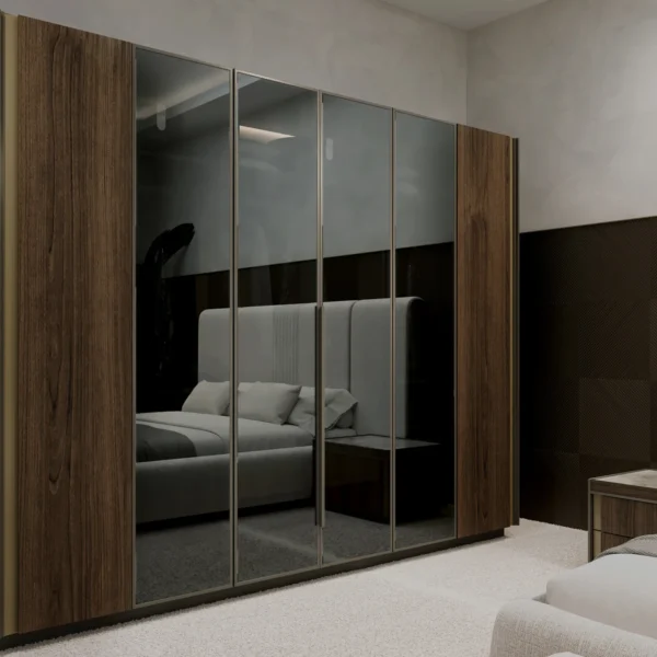 Sapphire Contemporary Fluted Queen Bed