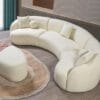Serene Modular Boucle Curved Sectional Sofa
