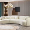 Serene Modular Boucle Curved Sectional Sofa