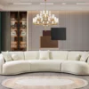 Serene Modular Boucle Curved Sectional Sofa