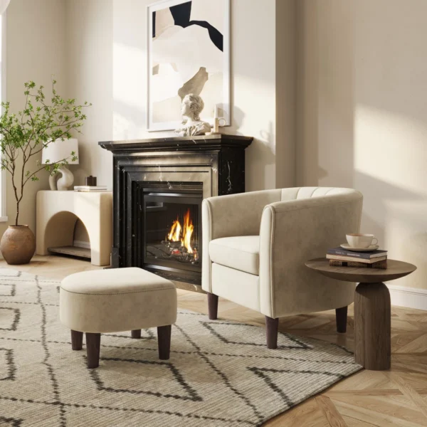Serenity Bloom Upholstered Barrel Chair