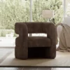 Sinel Sculptural Modern Upholstered Accent Chair