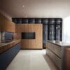 Skyline Azure & Oak Hub Luxury Contemporary Italian Modular Kitchen