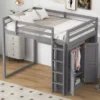 Skyline Modular Grey Space-Saving Loft Bed
