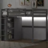 Skyline Modular Grey Space-Saving Loft Bed