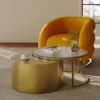 Solstice-Glow Coffee Table & Nesting Glass Center Table