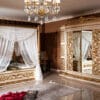 Sultani Canopy Royal Gold Bedroom Set