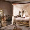 Sultani Canopy Royal Gold Bedroom Set