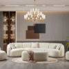 Serene Modular Boucle Curved Sectional Sofa