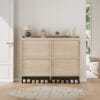 Urban Oak Slimline Entryway Shoe Storage Cabinet