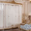 Valdes High-Gloss Glam Gold Accent King Bed