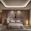 Valdes High-Gloss Glam Gold Accent King Bed