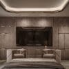 Valdes High-Gloss Glam Gold Accent King Bed
