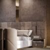 Valdes High-Gloss Glam Gold Accent King Bed