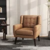 Valencia Mid-Century Modern Faux Leather Accent Chair