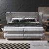 Valentino Sculptural Wingback Grey King Bed