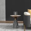Venezia White Modern Marble End Table
