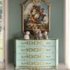 Versailles Canopy Aqua Gold Tufted King Bedroom Set