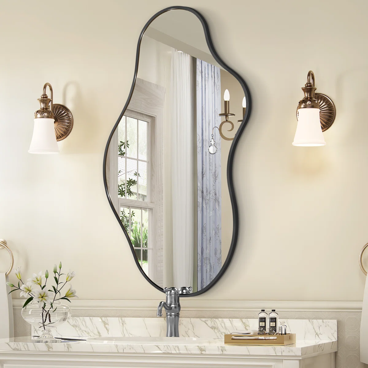 Victorian Majesty Antique Bronze Full Length Leaning Mirror