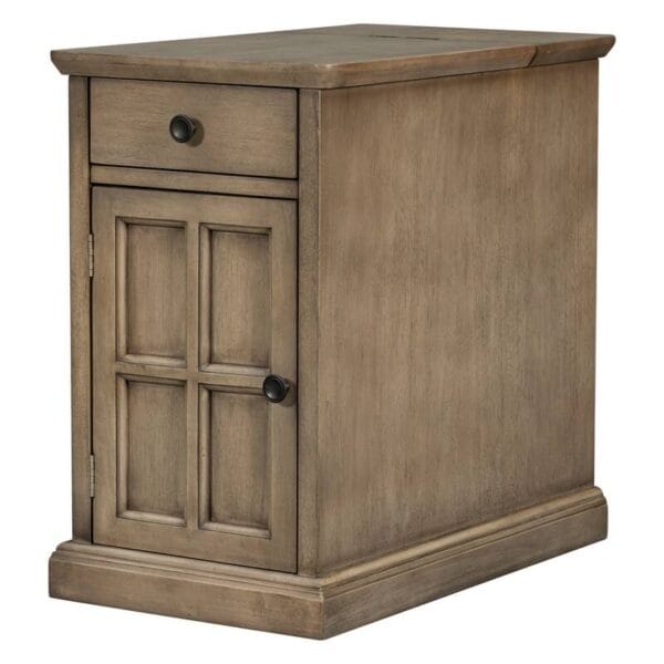 Everleigh Vintage Wood USB Charging Port Sofa Side Table