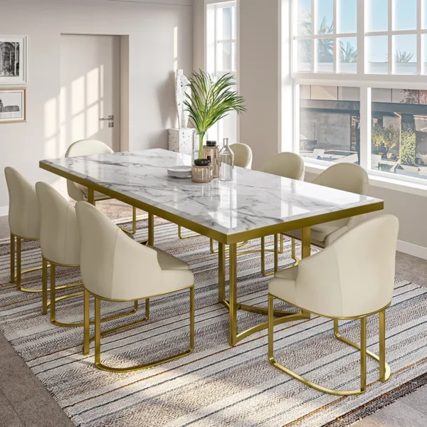 Visionnaire Kerwan Couture Black Marble Dining Table