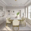 Visionnaire Kerwan Couture Black Marble Dining Table