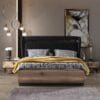 Vizyon Modern Wingback Black King Bed