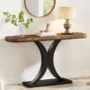 X-CURVE Industrial Entryway Slim Console Table