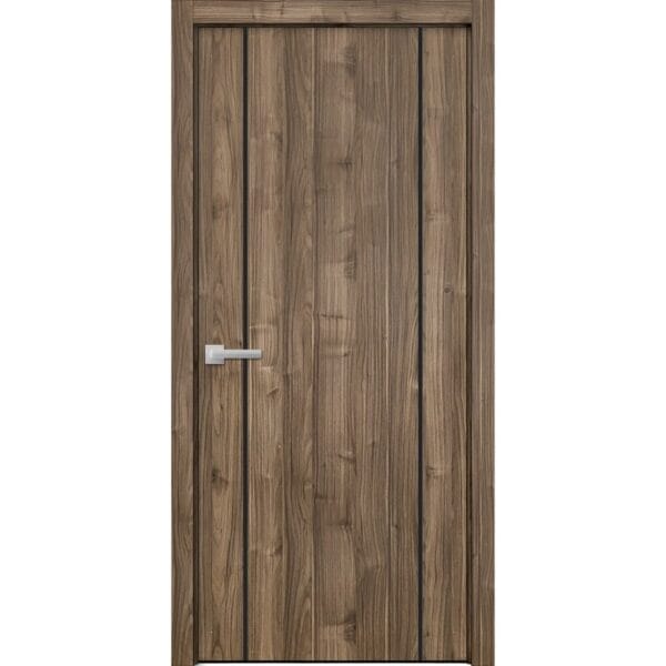 Zen Walnut Linear Modern Interior Bi-fold Door