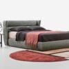 Destin Contemporary Wingback Grey Fabric Bed