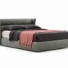 Destin Contemporary Wingback Grey Fabric Bed