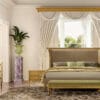Okyanus Royal Carved Gold Tufted King Bed