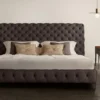 Tonin Elegant Tufted Leather King Bed