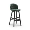 Jade Regal Tufted Vegan Leather Swivel Bar & Counter Stool