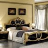 Barocco High-Gloss Black & Gold King Bed Set