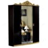 Barocco High-Gloss Black & Gold King Bed Set